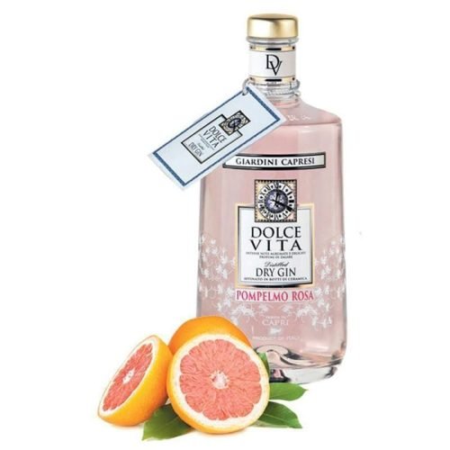 Pink Grapefruit Dolce Vita Dry Gin Mediterraneo - Giardini Capresi Gift Box with Professional Shaker